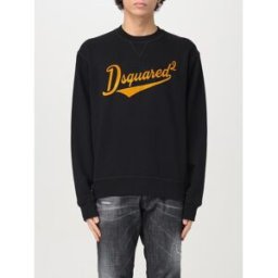 Dsquared2 Felpa in cotone con logo Nero Taglia XL