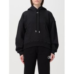 Off-White Felpa in cotone con logo Nero Taglia M