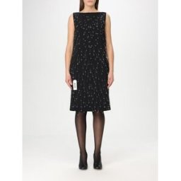 Moschino Abito in crepe con applicazioni Nero Taglia 44