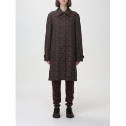 Moschino Trench in nylon con logo Marrone Taglia 44