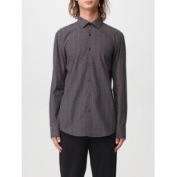 Hugo Camicia in cotone stretch stampato Nero Taglia 38