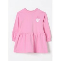Moschino Abito di cotone con mini logo Teddy Fuxia Taglia 8