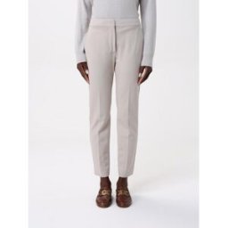 Max Mara Pantalone classico in misto viscosa Naturale Taglia 44