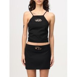 Diesel Top in misto lana con logo Nero Taglia 44