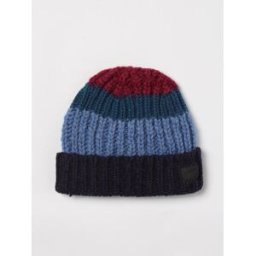 Paul Smith Cappello in lana mohair con righe jacquard Blue Taglia OS