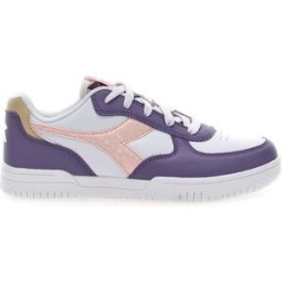 Sneakers Bianche e Viola con Logo Rosa DIADORA RAPTOR LOW SPOTTED GS 38