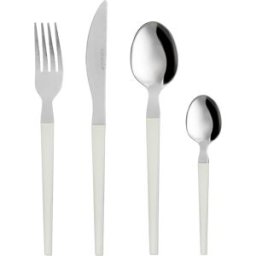 altri brand Set 24 posate in acciaio manico bianco Diletta