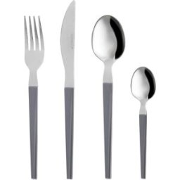 altri brand Set 24 posate in acciaio manico blu Diletta