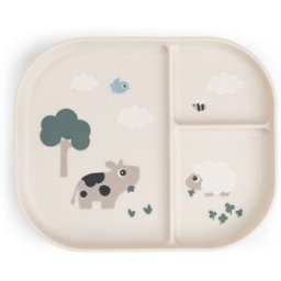 done bydeer Piatto Con Scomparti Done By Deer Tiny Farm Sabbia