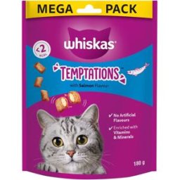 WHISKAS Snack Gatto Temptations 180G SALMONE