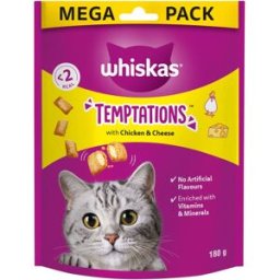 WHISKAS Snack Gatto Temptations 180G POLLO E FORMAGGIO