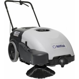 Nilfisk SW750 - Spazzatrice trazionata a batteria con cesto di raccolta 12V - 46Ah