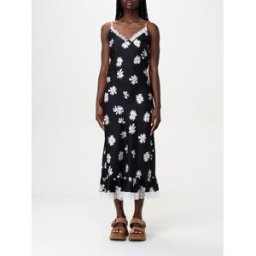 Moschino Abito in seta floreale Nero Taglia 42