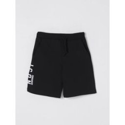 Dsquared2 Pantaloncino jogging in cotone con logo Icon Nero Taglia 12