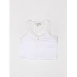 Twinset Top crop con inserti in pizzo Bianco Taglia 16