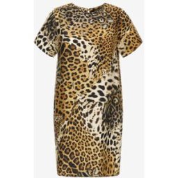 Roberto Cavalli Abito Stampa Jaguar Skin - Female Abiti Marrone Chiaro 42