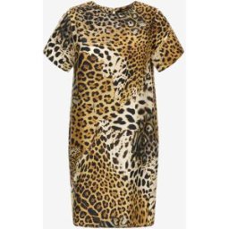 Roberto Cavalli Abito Stampa Jaguar Skin - Female Abiti Marrone Chiaro 44