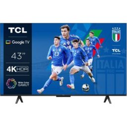 TCL 43p79b Smart Tv 43 Pollici 4k Ultra Hd Display Led Sistema Google Tv Colore Titanio - 43p79b