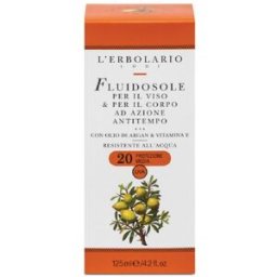 L'Erbolario L`Erbolario FluidoSole Viso e Corpo Anti-tempo SPF 20 125 ml Crema solare