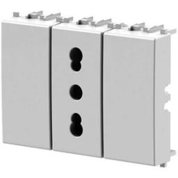 4box PRESA 10-16A CON 2 TAPPI COMPATIBILE CON VIMAR PLANA 4B.V14.BT