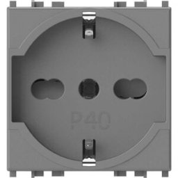 Tecnomat PRESA UNIVERSALE 4BOX 2P+T 16A COMPATIBILE VIMAR ARKE GRIGIA 4B.V19.P40