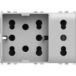 4box PRESA SCHUKO BIPASSO COMPATIBILE VIMAR PLANA 3 MODULI 4B.V14.H21.XL