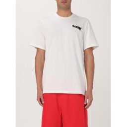 Msgm T-shirt in cotone con logo Bianco Taglia S