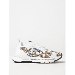 Versace Jeans Couture Sneakers Baroque in pelle e nylon stampato Bianco Taglia 41
