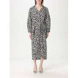 Marni Abito chemisier in cotone con stampa floreale Nero Taglia 46