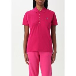 Ralph Lauren Polo in cotone con logo ricamato Rosa Taglia S