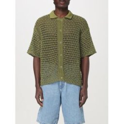Bonsai Camicia in maglia di misto cotone Verde Taglia S