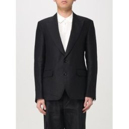 Dolce&Gabbana Blazer monopetto in tela di lino Nero Taglia 50