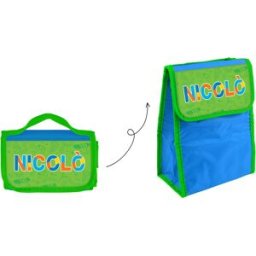Virca Zainetto bambino porta merenda nome Nicolò