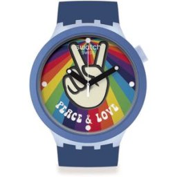 Swatch Orologio Bioceramic Blu Pride SB03N105