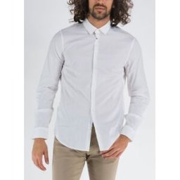 ARMANI EXCHANGE CAMICIA POPELINE STRETCH L