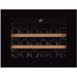 Dunavox Cantina ad incasso monotemperatura, porta vetrata full glass nera push to open - classe G, 18 bottiglie - DAVG-18.46B.TO (FINE SERIE)