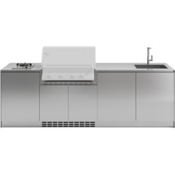 Cucina da esterno Via Nolfi 530 a parete, senza barbecue, OF outdoorkitchens