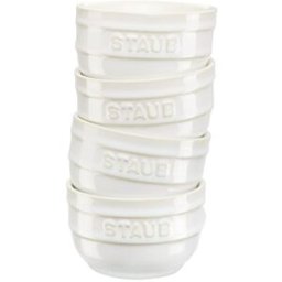 Set di ciotole Ramekin in ceramica bianco avorio Staub, 4 pezzi diam. 10cm