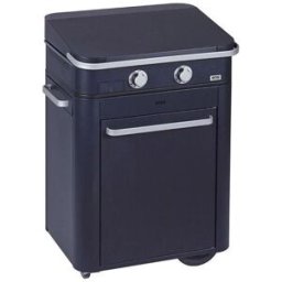 Combo Plancha a gas Enosign 65 blue navy con coperchio e carrello Enò