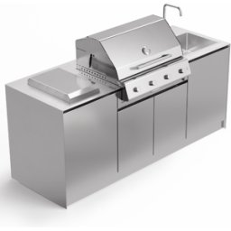 Cucina da esterno Via Nolfi 527 a parete, con barbecue Fry Top 750, OF outdoorkitchens