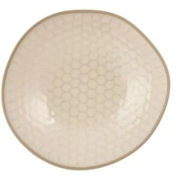 Piatto fondo beige in porcellana Le Coq Kypseli, cm 22x20,5, 6 pezzi