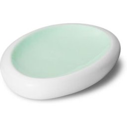 Vassoio ovale gourmet acquamarina in porcellana Le Coq Ninfa, cm 26,5x17,5