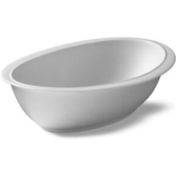 Coppa ovale bianco in porcellana Le Coq Parthenon, cm 17,5x13, 6 pezzi