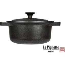 Risoli Casseruola Le Pignatte ad induzione in alluminio fuso con coperchio e due maniglie, diam. 28cm