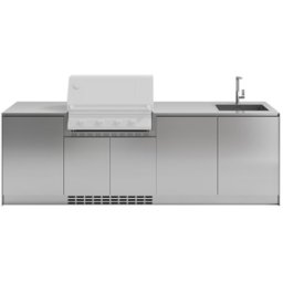 Cucina da esterno Via Nolfi 529 a parete, senza barbecue, OF outdoorkitchens