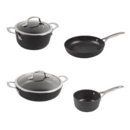 Ballarini - Batteria pentole in alluminio antiaderente per induzione linea Alba, 6 pezzi