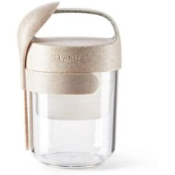 Lekue Lunchbox piccolo con cucchiaio To-Go Organic Collection, cm 9x15