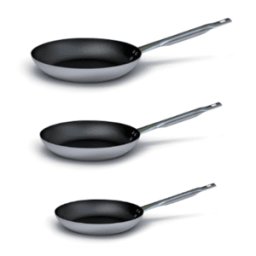 Ballarini Professionale - Batteria 3 padelle in alluminio antiaderente svasate basse, diam. 20/24/28cm