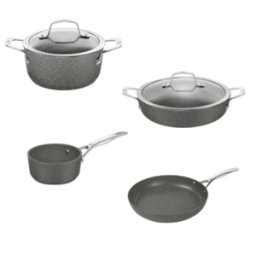 Ballarini - Batteria pentole in alluminio antiaderente per induzione linea Salina, 6 pezzi