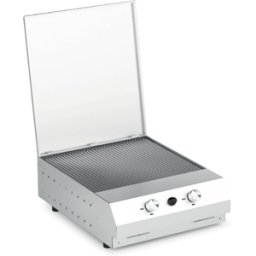 Barbecue a gas 2 fuochi da appoggio Flaminia Outdoor 500 con griglie a tondino e coperchio